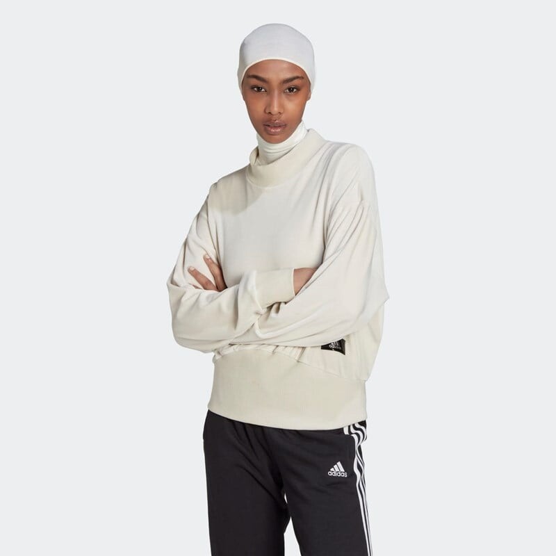 

Женская праздничная уютная велюровая толстовка Adidas, серый