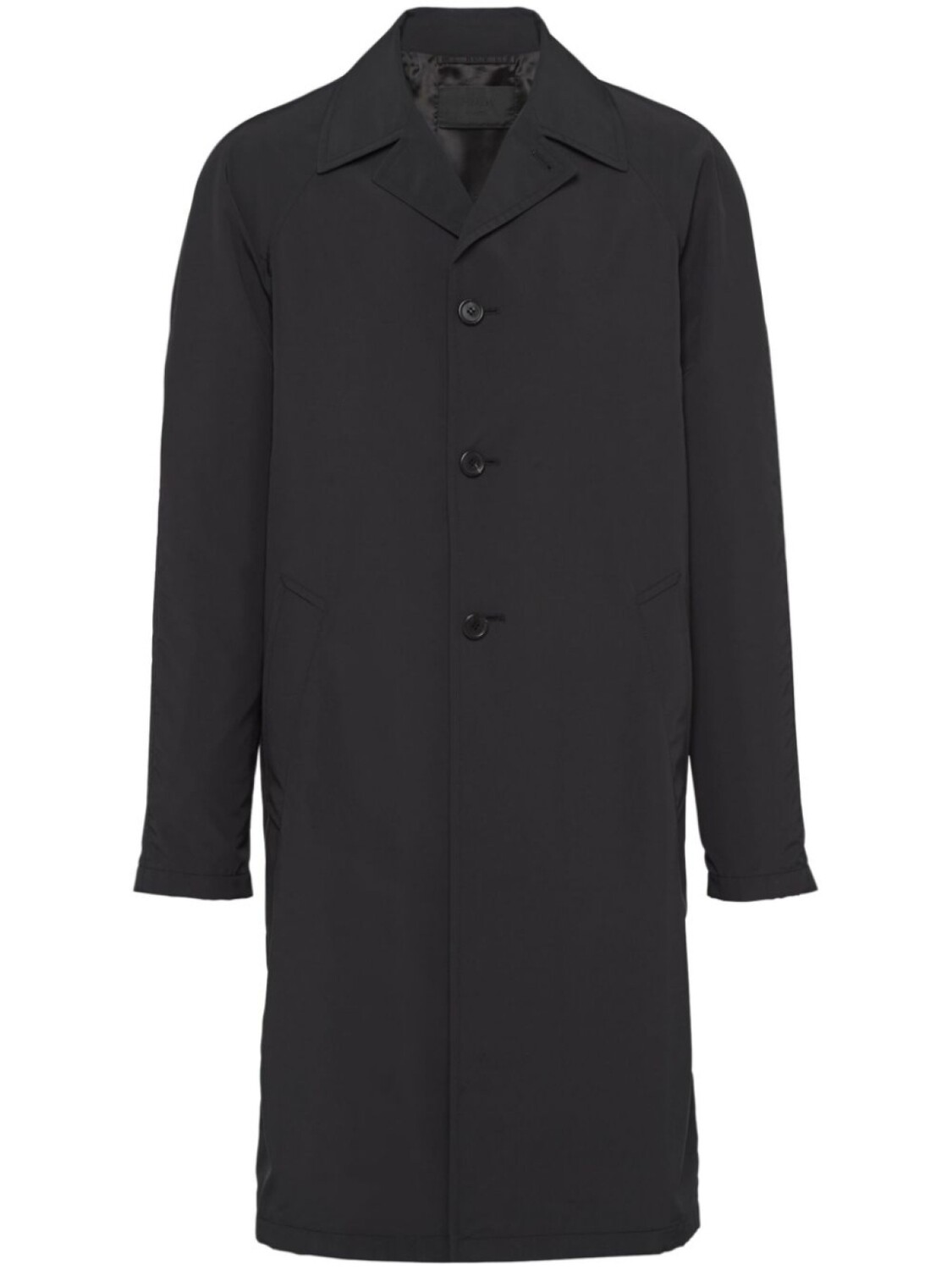 

Prada однобортное шерстяное пальто, черный