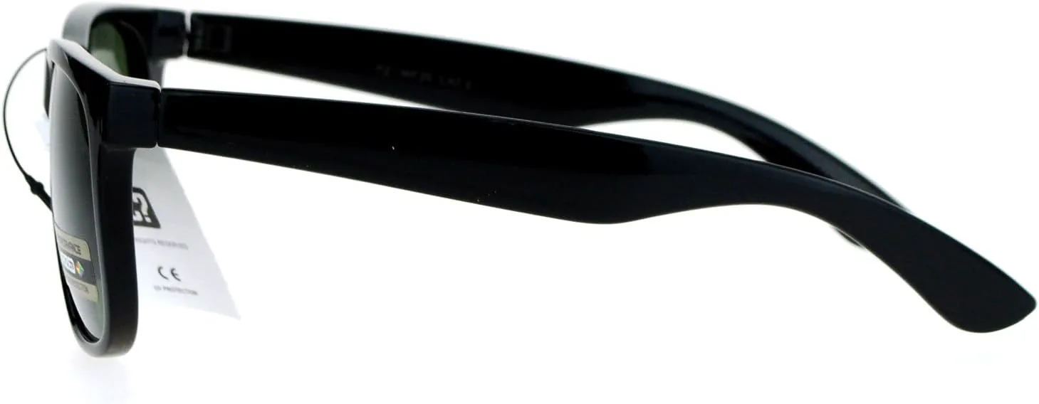 

Солнцезащитные очки с поляризованными линзами, классические квадратные, унисекс, модные, с защитой от бликов и УФ-излучения UV400 JuicyOrange, Glossy Black (Green)