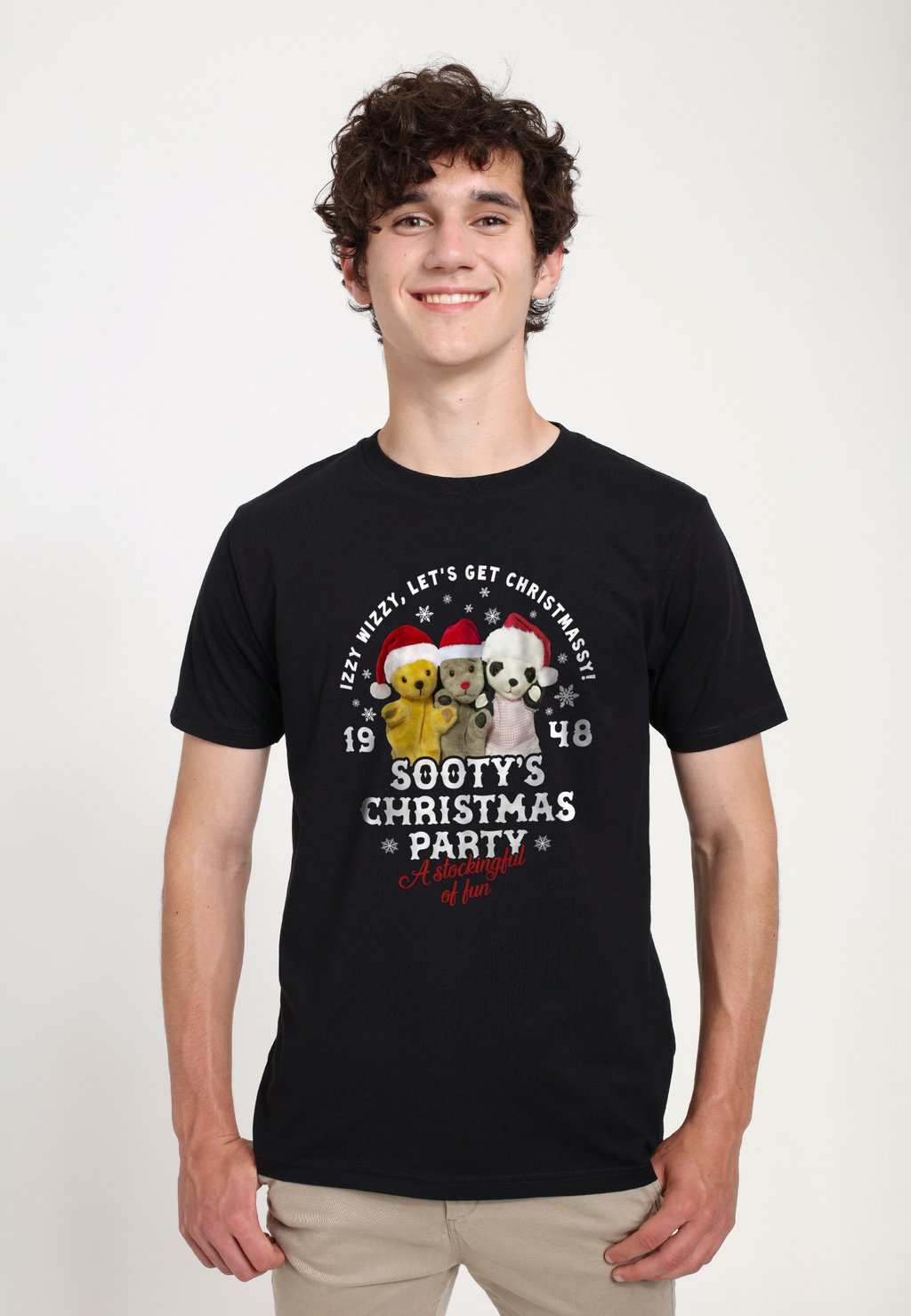 

Футболка с принтом SOOTY CHRISTMAS A STOCKINGFUL OF FUN Henry Tiger, черный