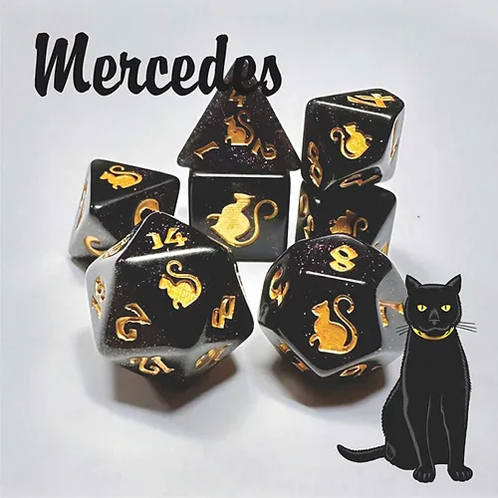 

Аксессуары Black Oak Workshop Kitty Clacks Dice: Mercedes (7)