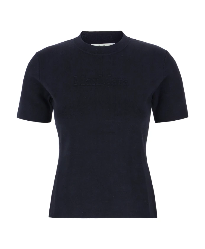 

Повседневная хлопковая футболка для женщин Max Mara, синий