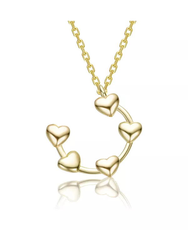 

Детское ожерелье с подвеской в виде изящного сердца, покрытое 14-каратным золотом Gigigirl, gold