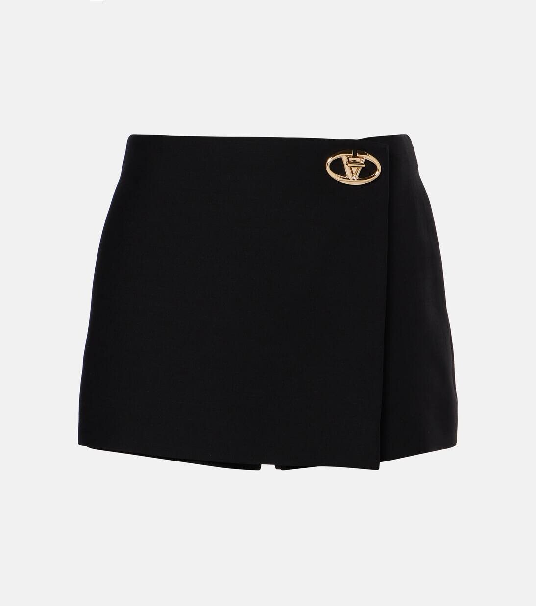 

Юбка VLogo Bold Crepe Couture Valentino, черный