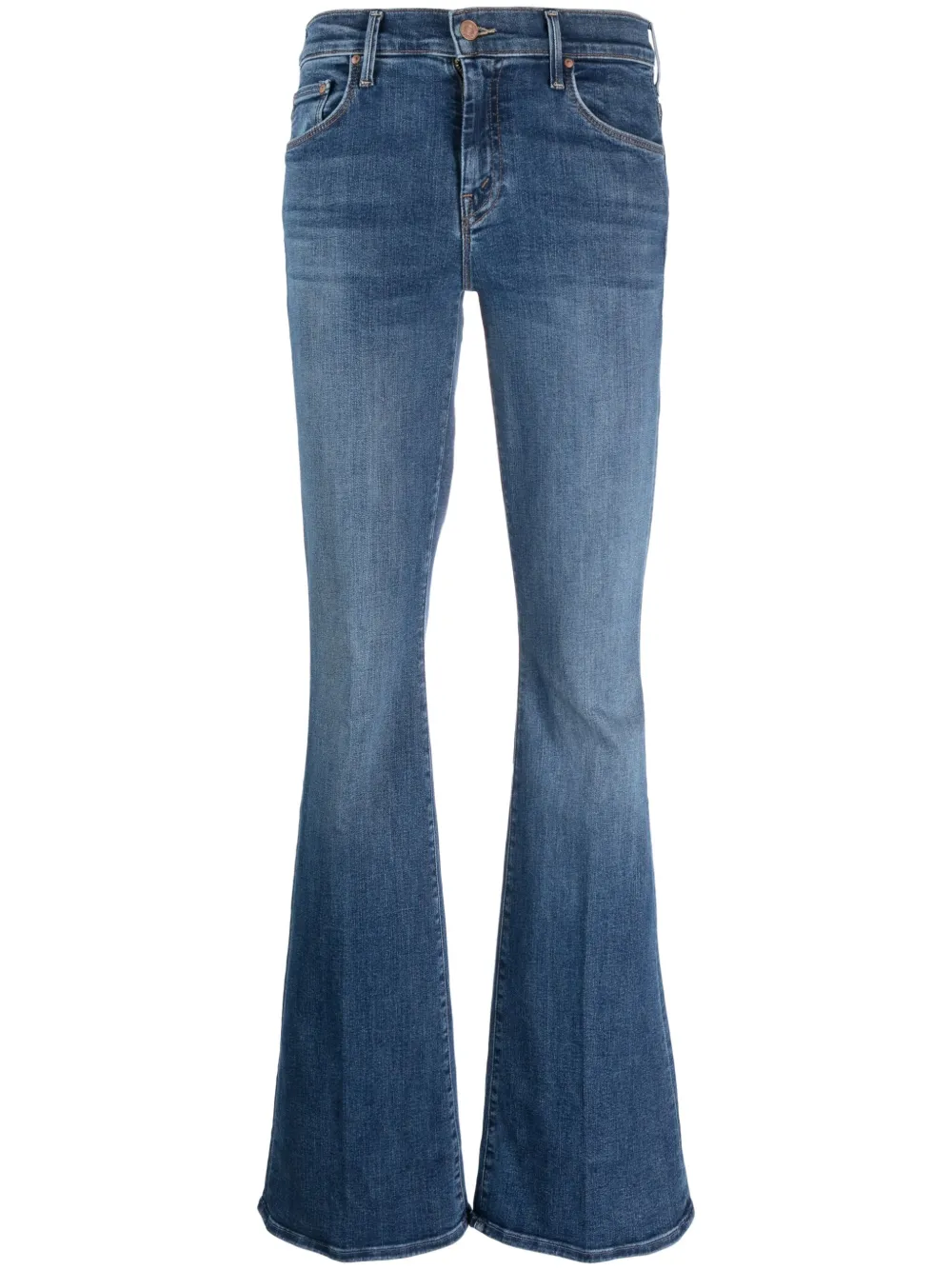 

Джинсы bootcut The Double Insider Heel MOTHER, синий
