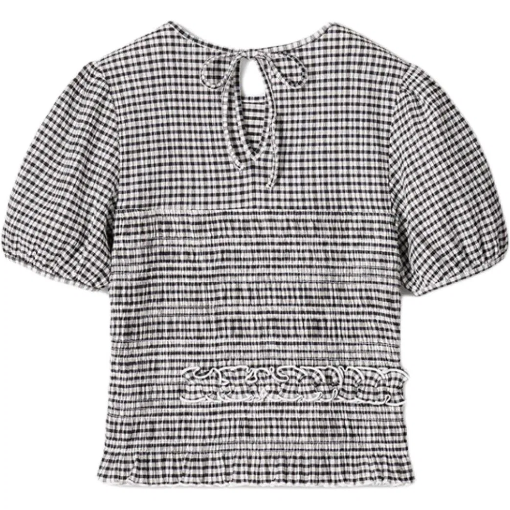 Футболка с пышными рукавами UNIQLO x Cecilie Bahnsen Слоновая кость — фото 3
