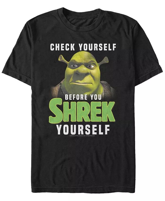 

Футболка с коротким рукавом Shrek для мужчин Check Yourself Before You Shrek Yourself Fifth Sun, черный