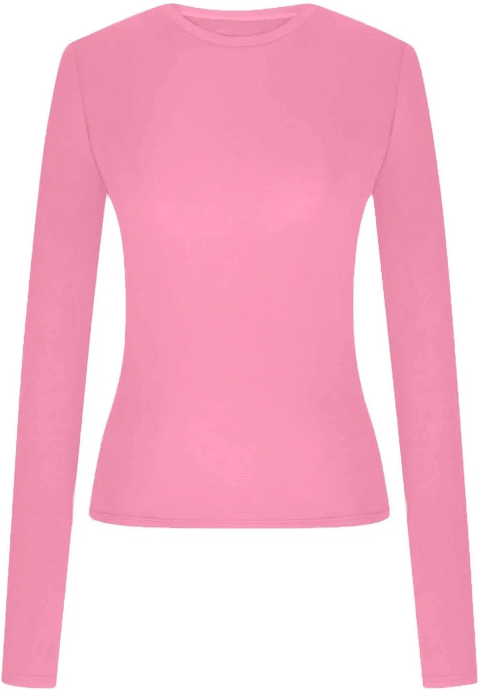 Женская футболка с длинным рукавом облегающая Workout, Pink — фото 4