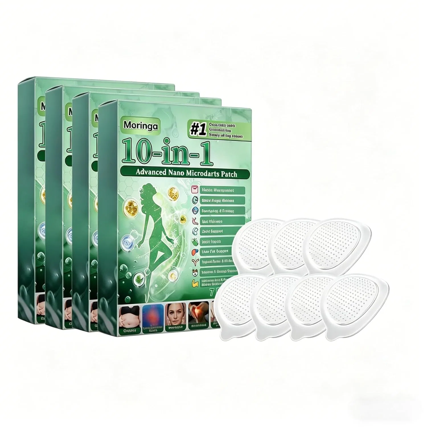 Патчи Nano Microdart 10-в-1, Genérico, 7 шт, 4 Boxen