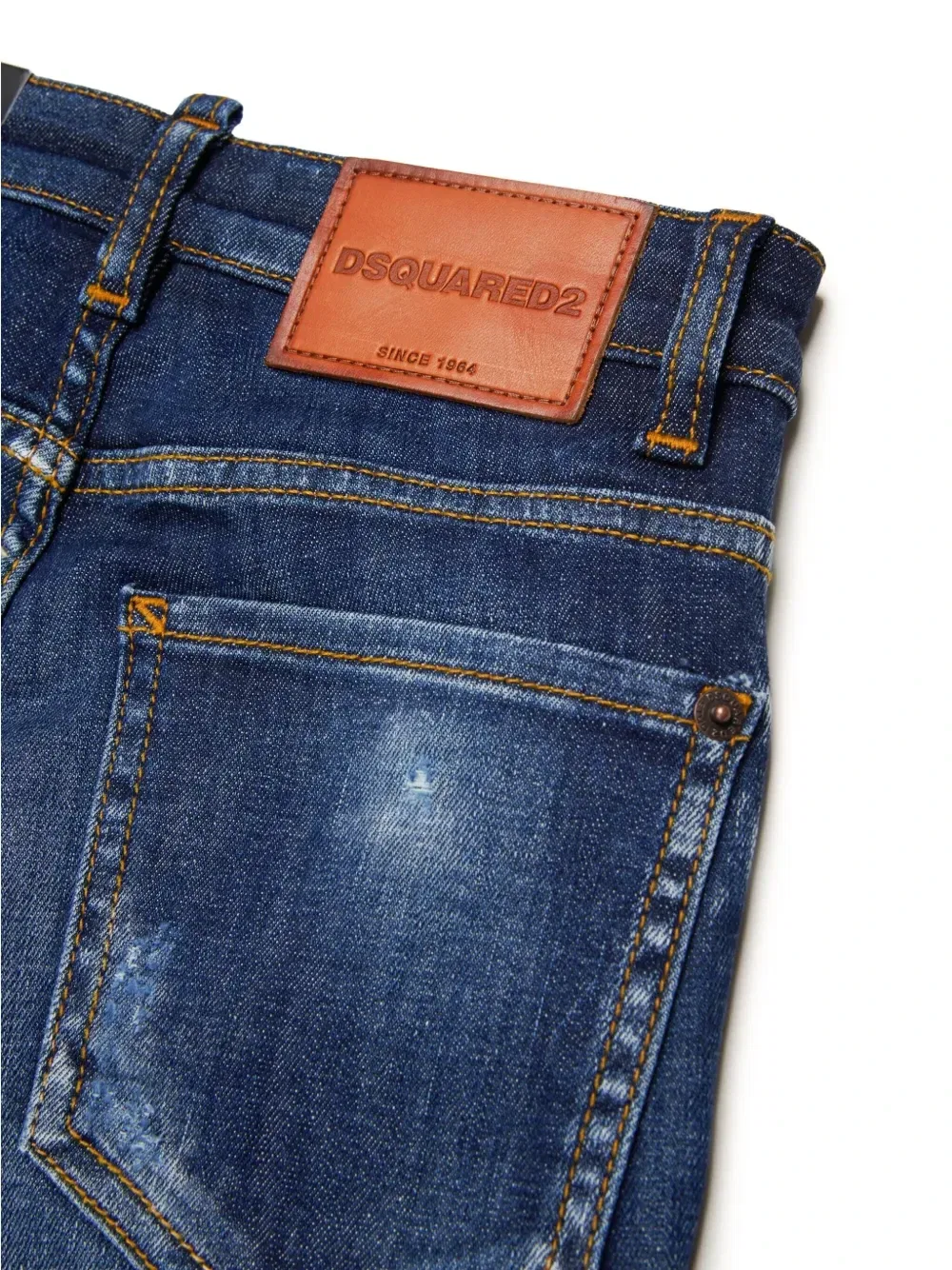 Джинсы с эластичным поясом Dsquared2 Kids, синий — фото 4