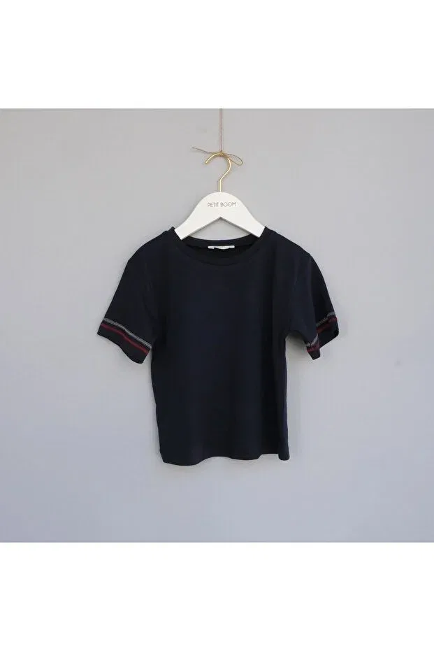 Детская футболка для мальчиков с коротким рукавом Petit Boom, Navy Blue — фото 2