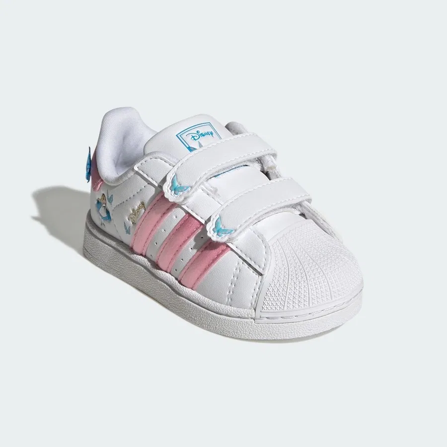 Детские кроссовки с принтом Disney Superstar II Comfort Closure adidas, Бело-розовый — фото 3