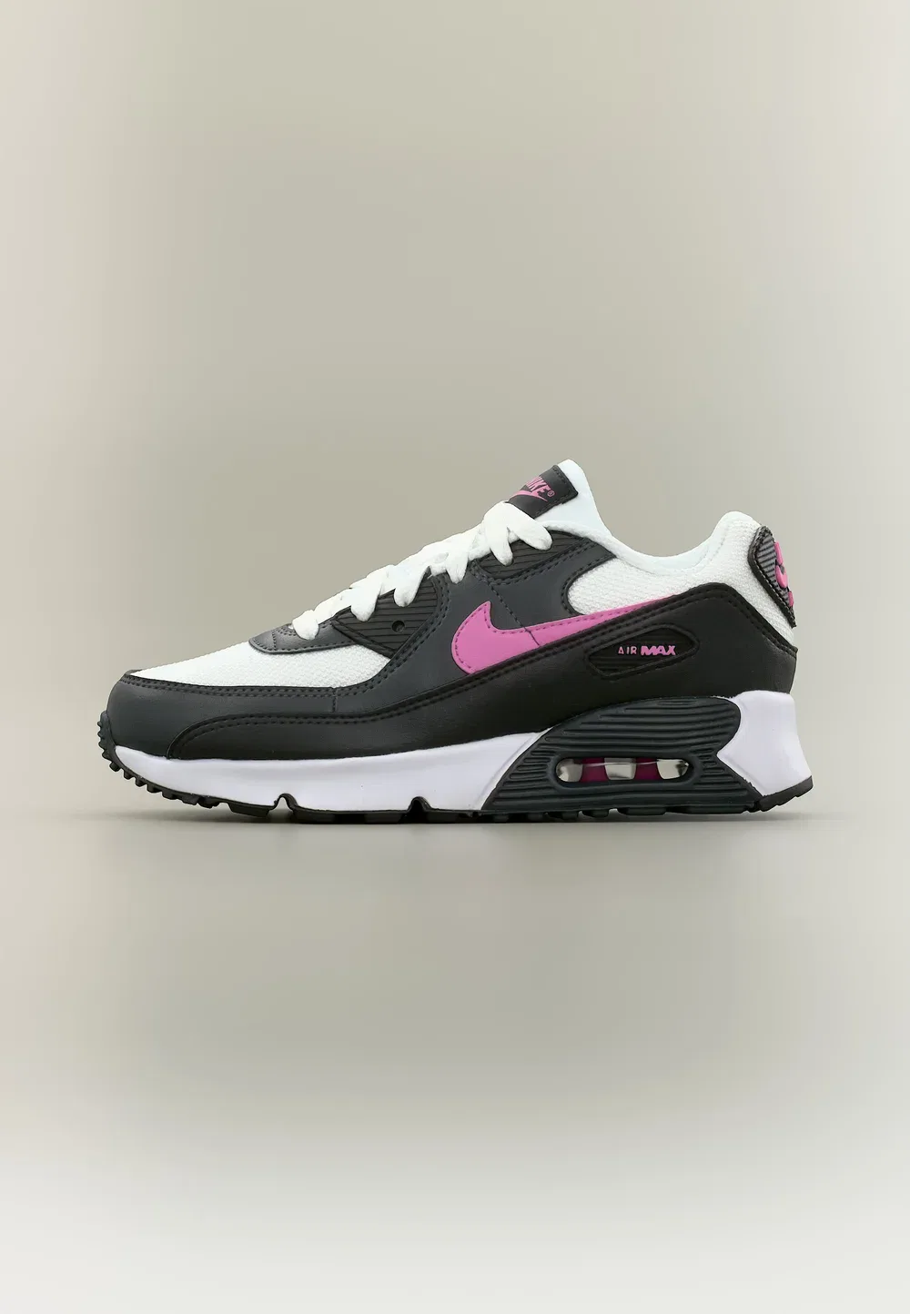 Кроссовки Air Max 90 Lace унисекс Nike Sportswear, White/Playful Pink/Black/Anthracite