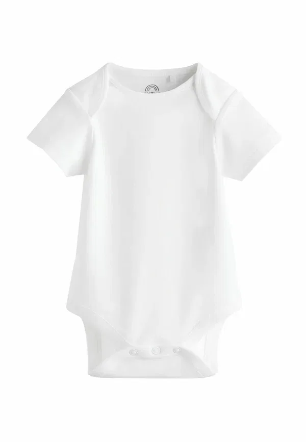 Боди хлопковое Regular fit short sleeve 5 pack - body Next green white, белый/зеленый — фото 4