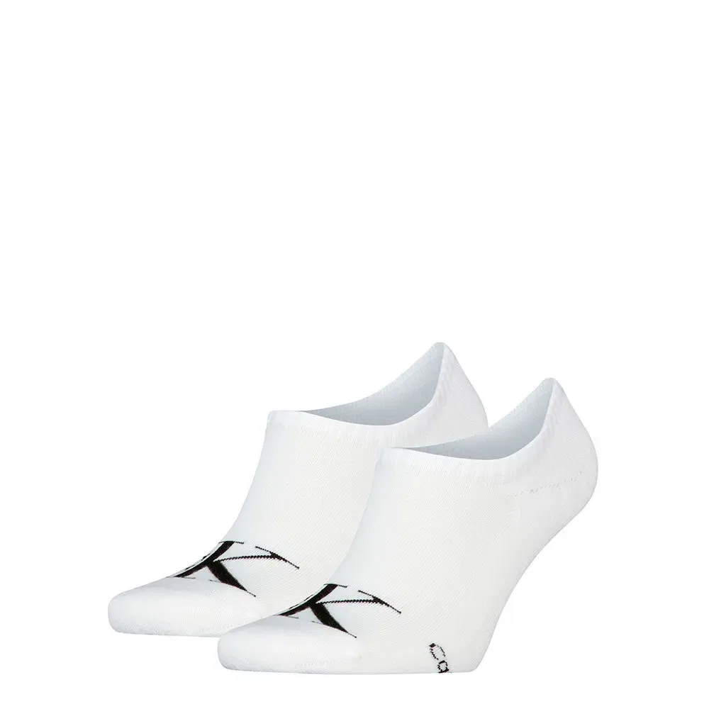 Носки Calvin Klein no show socks 2 pairs, белый