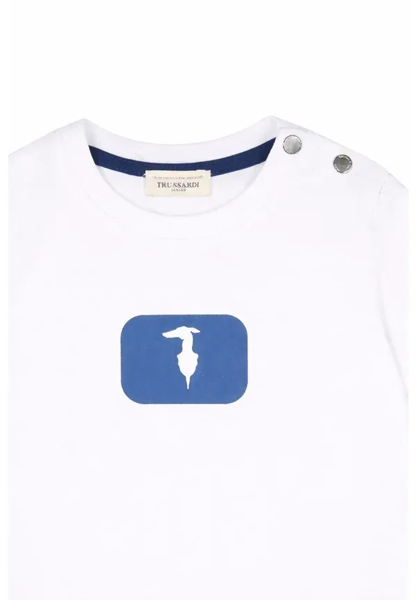 Футболка с принтом Print T-shirt Tru Trussardi Junior, белый — фото 3