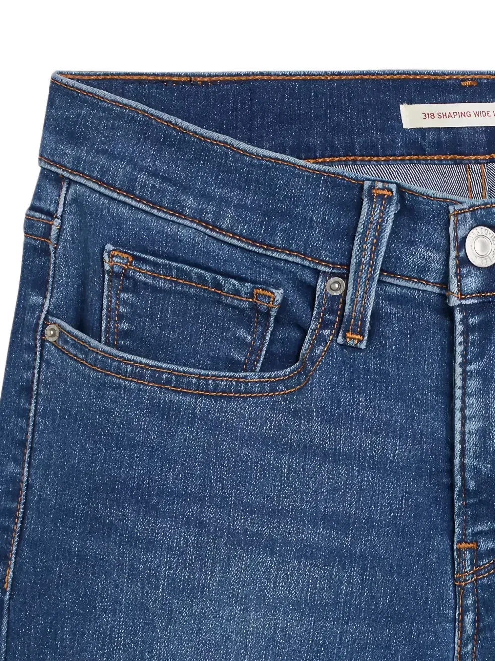 Джинсы 318 с широкими штанинами формирующие фигуру Levi'S, синий — фото 3