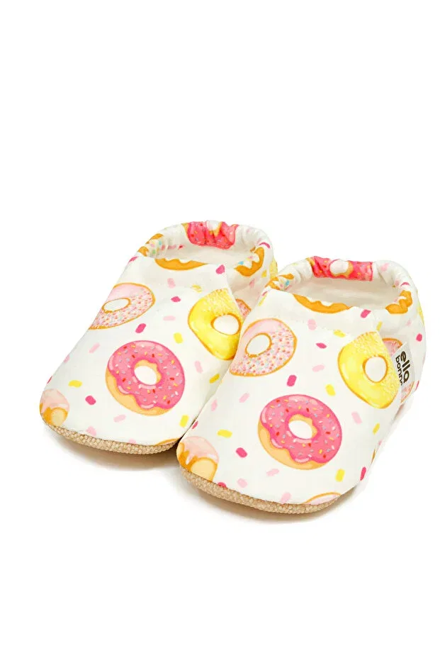 Детские пинетки-носочки с принтом Non-Slip sole donat patterned baby booties Ella Bonna, Donut
