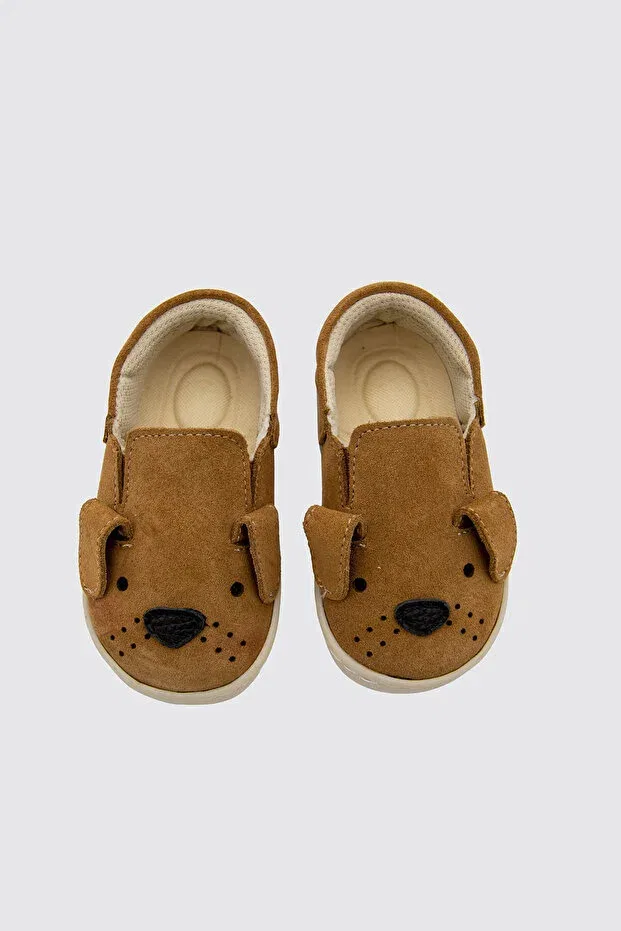 Детские тапочки из натуральной кожи для девочек и мальчиков Loyal friend Genuine Leather Tan Suede Baby First Step Shoes Beybium, Tan Color — фото 2