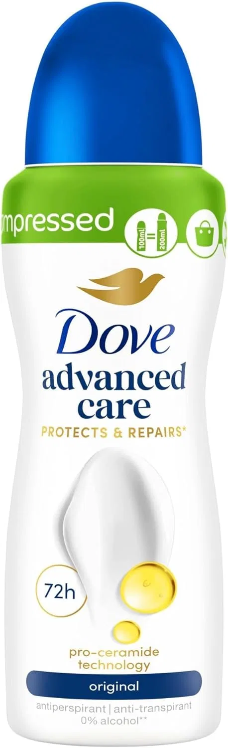 Дезодорант-антиперспирант аэрозольный Dove Advanced Care Original Compressed, 600 мл