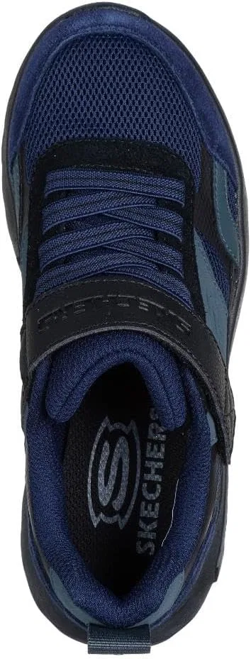 Детские кроссовки для мальчиков SKX-225 Skechers, Navy Black Textile/Synthetic/Gray Silver Trim — фото 4