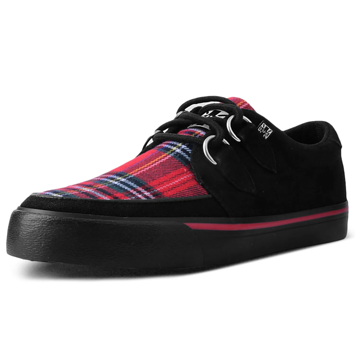 Детские кроссовки-криперы на платформе Vegan Creeper Sneaker T.U.K., Black Tartan
