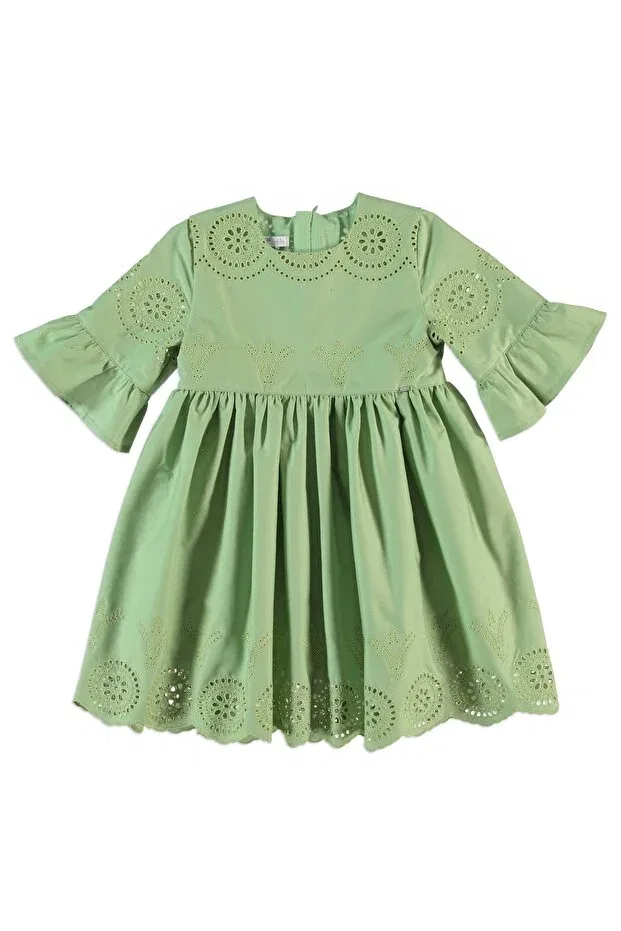 Детское платье для девочек хлопковое Ahenk Baby Kids, Green — фото 3