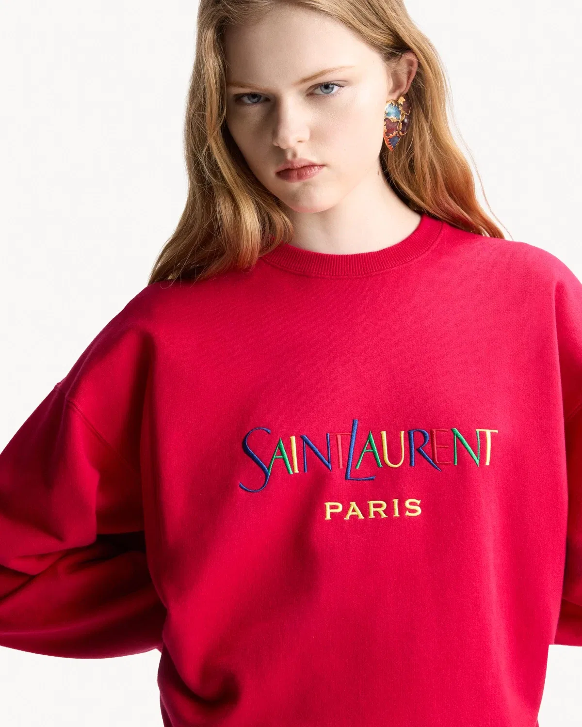 Толстовка SAINT LAURENT, красный — фото 2