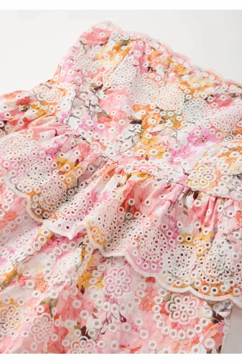 Детский боди-комбинезон для девочек с вышивкой Alessia Embroidered MARLO, розовый — фото 4