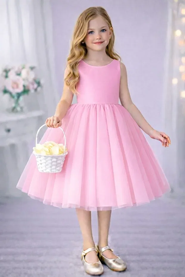 Детское платье для девочек с принтом Suneh, Candy Pink