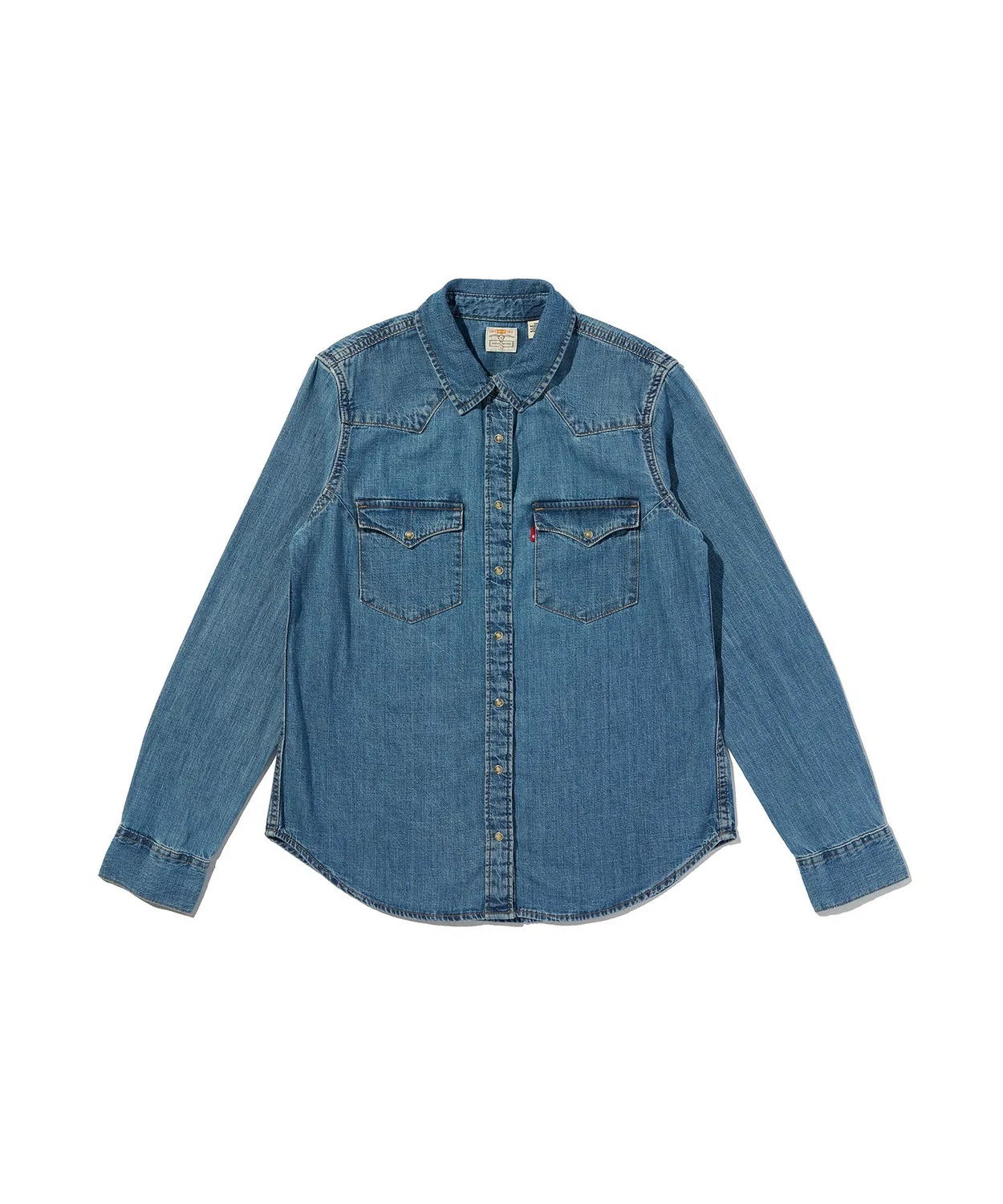 Женская джинсовая рубашка с длинным рукавомHeritage Western Levi's, Indigo Blue — фото 4