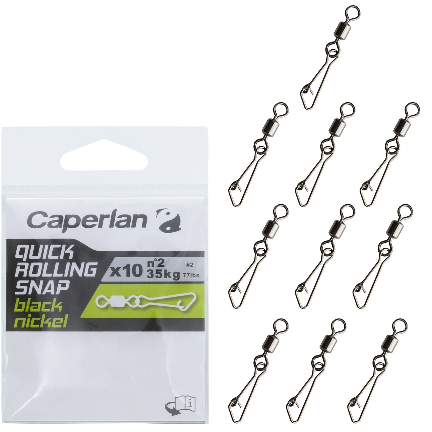 

Вертлюг с карабином Quick Rolling Snap Black N CAPERLAN