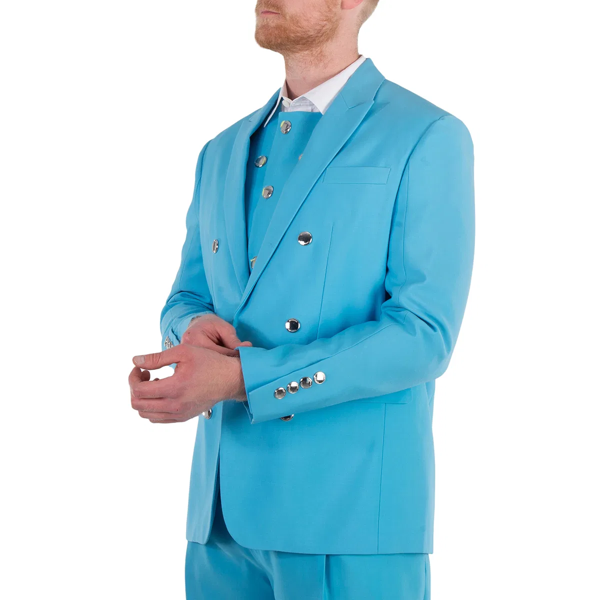 Пиджак шерстяной Bright Opal Blue Burberry, Bright Opal Blue — фото 3