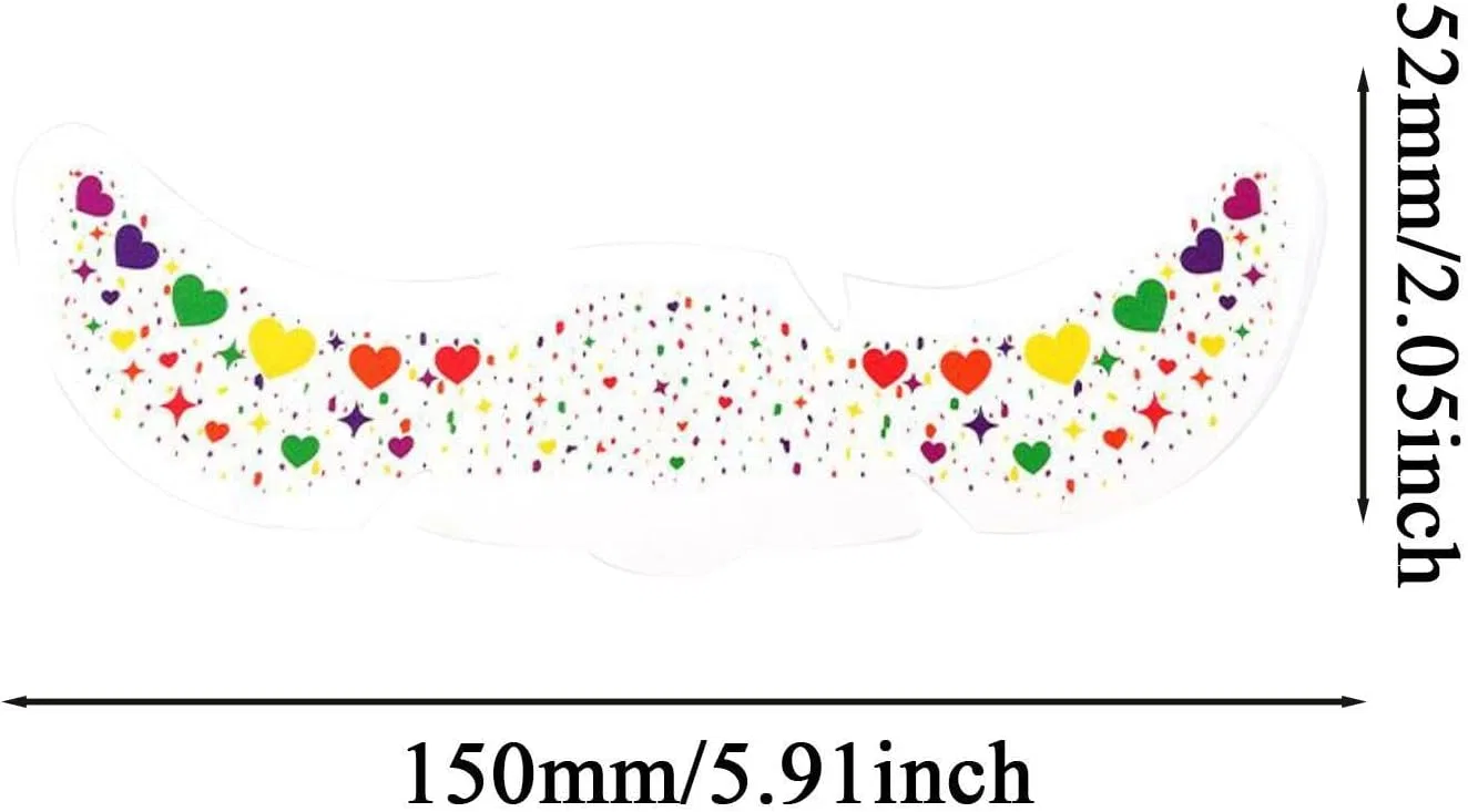 Набор стикеров для лица Glitter Freckles, Generisch, 6 шт, 15x5.2 см, Heart — фото 2