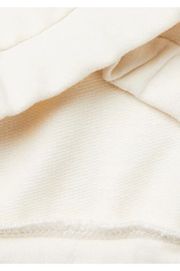Детские свитшот для девочек с принтом Embroidered Ribbed Crew Neck United Colors Of Benetton, Colored — фото 3