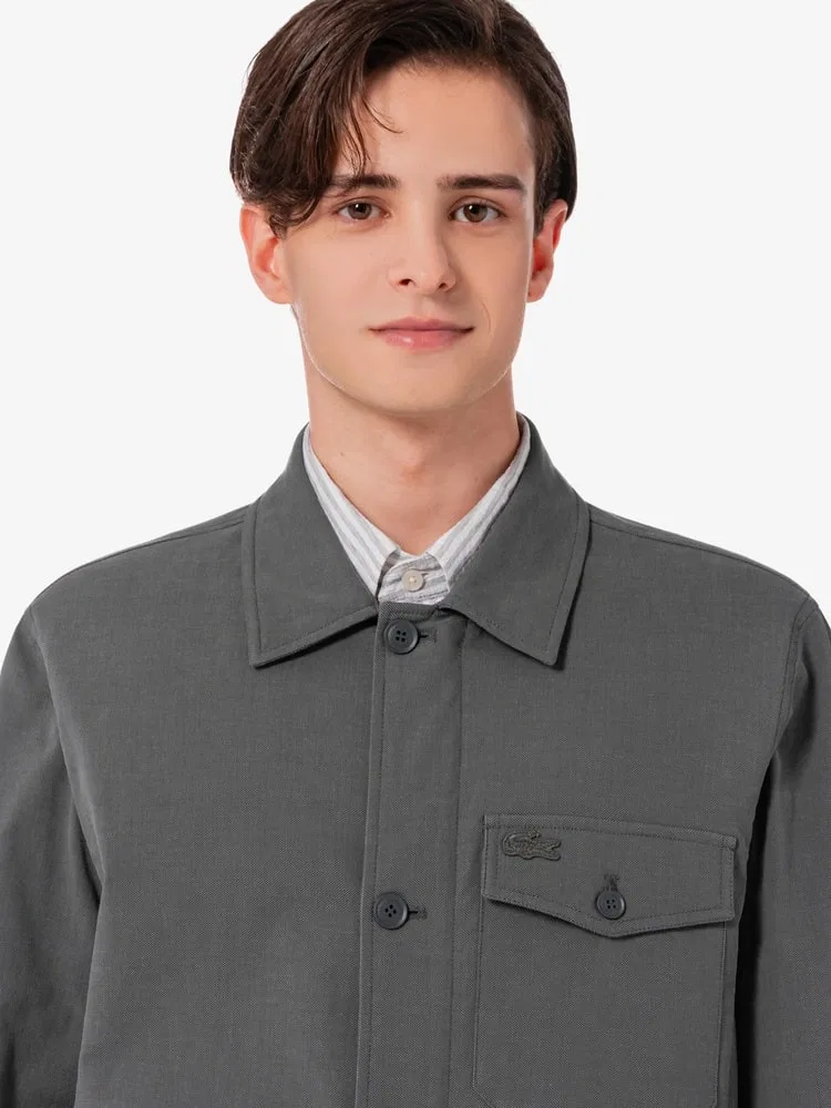 Куртка на кнопках LACOSTE, Antique Silver — фото 2