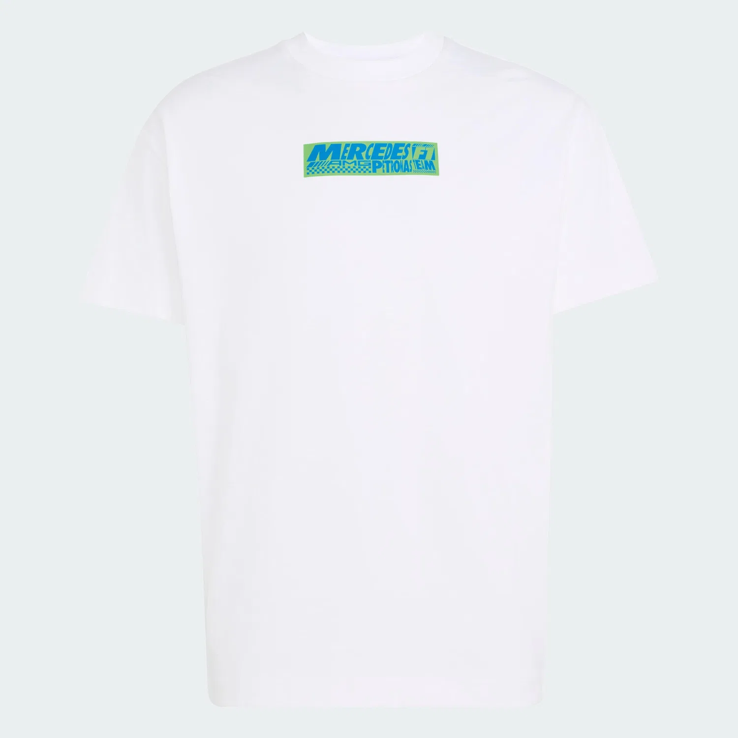 Мужская футболка с принтом Mercedes - AMG Petronas Formula 1 Team Lights On T-Shirt Adidas, White — фото 2