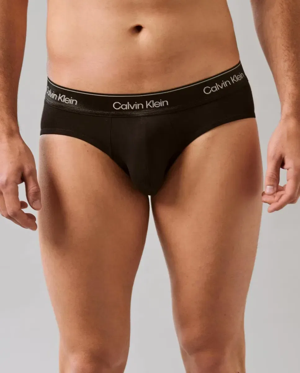 Мужской комплект трусов из хлопка с эластаном Icon Cotton Stretch Calvin Klein, Negro — фото 3