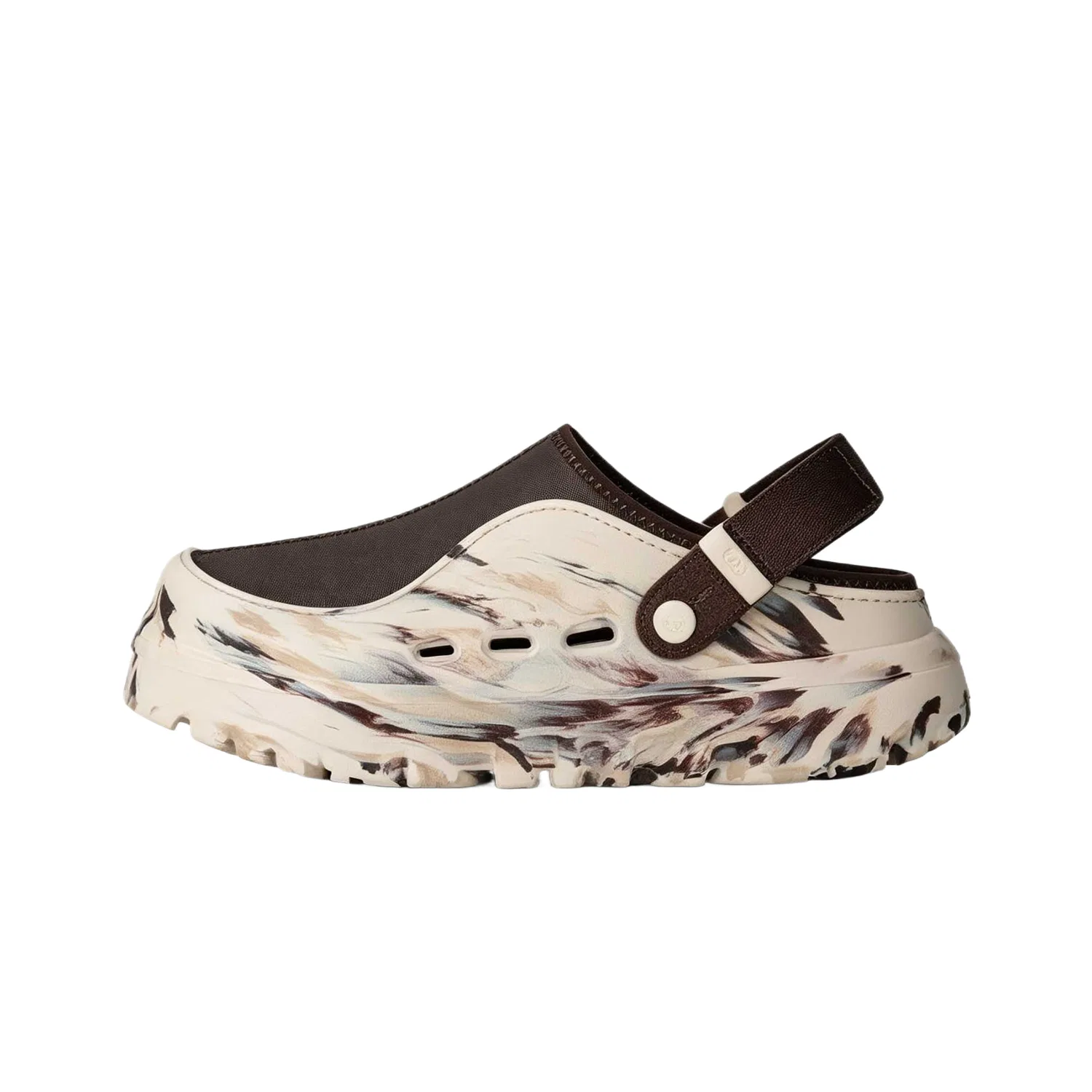 Детские закрытые тапочки UGG, Цвет Cocoa Powder Brown/Birch Gray