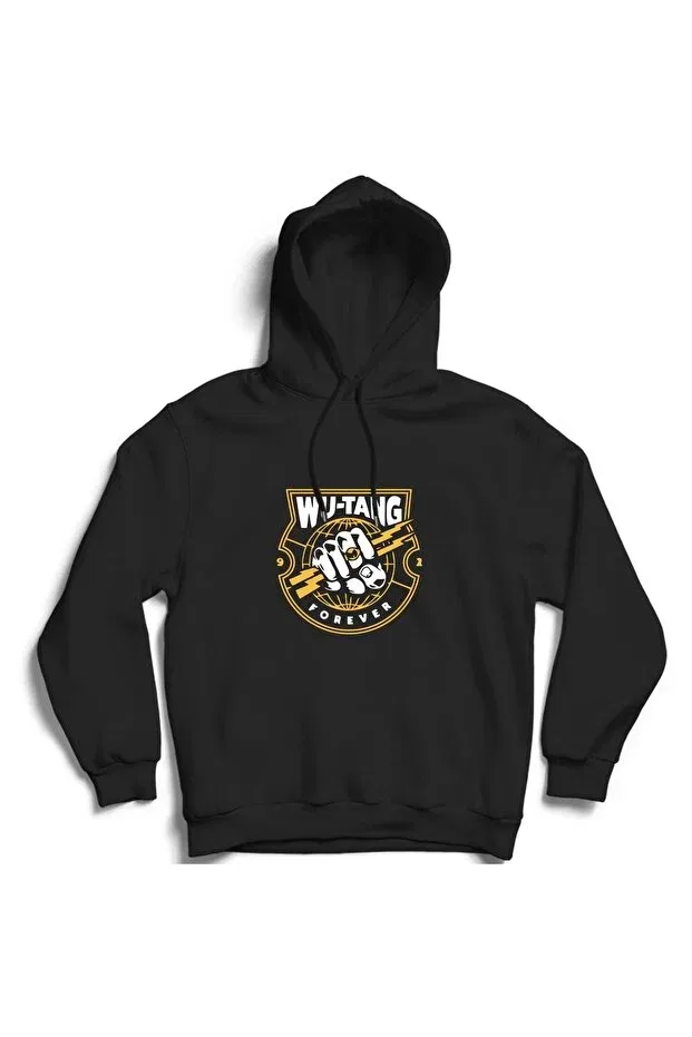 Детское худи с принтом Wu-Tang clan, punch, rap hip-hop music group hooded sweatshirt hoodie The Fame, Black