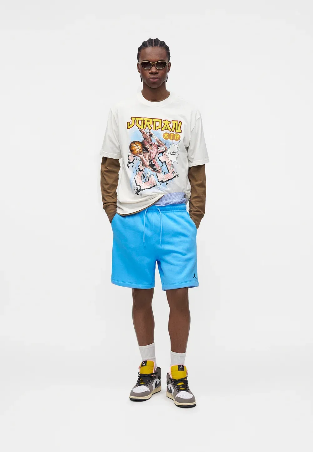 M j brk s anime 85 ss crew - print t-shirt Jordan, Sail — фото 2