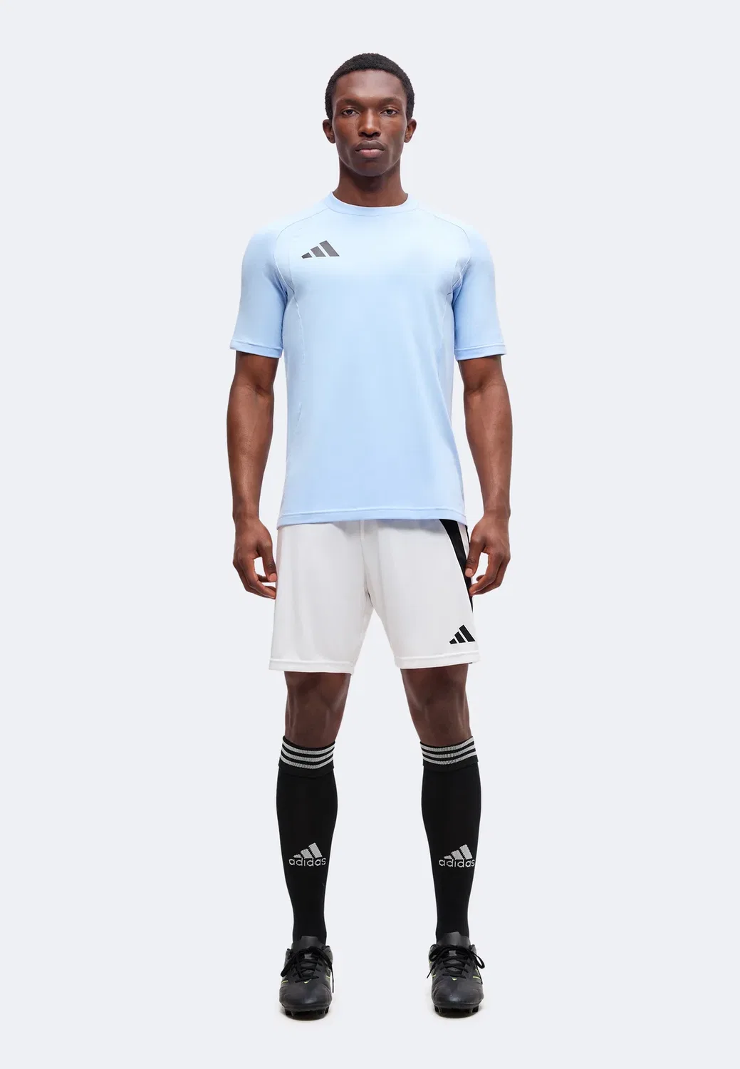 Футболка Tiro travel - спортивная футболка Adidas Performance, Glow Blue/Black — фото 2