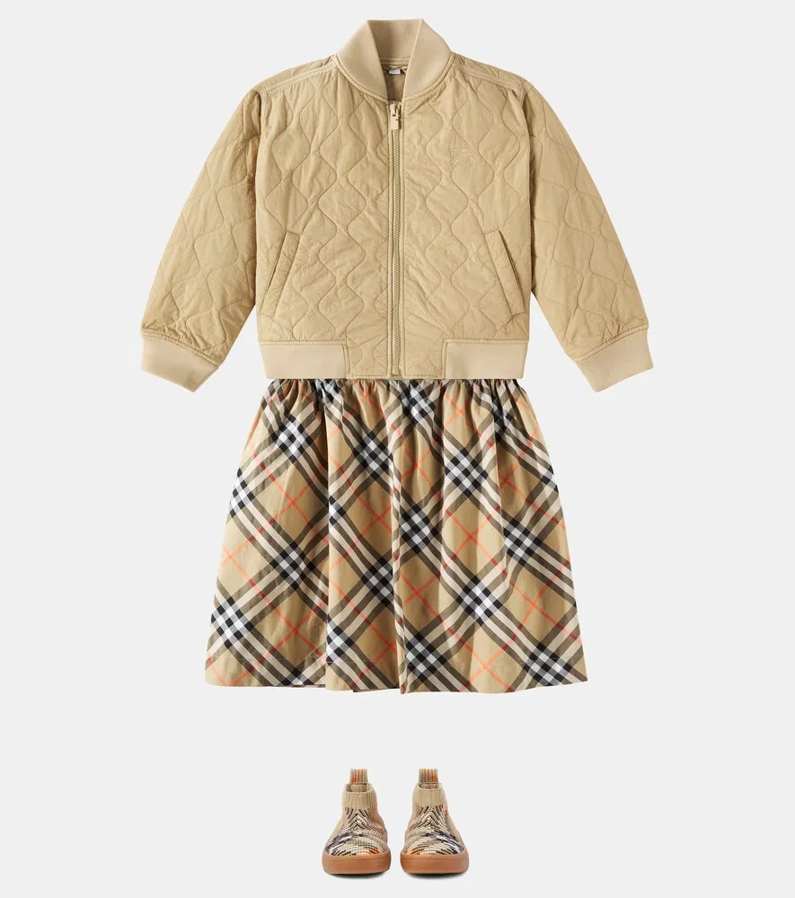 Ботинки Burberry в клетку Burberry Kids, мультиколор — фото 2