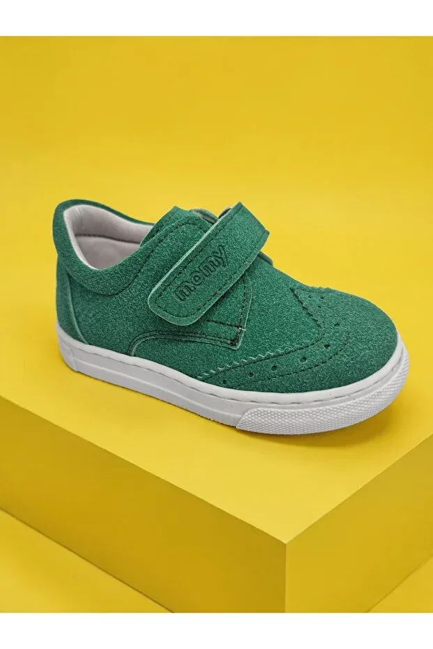 Детские кроссовки для девочек из замши на липучке Basics Momykids, Green