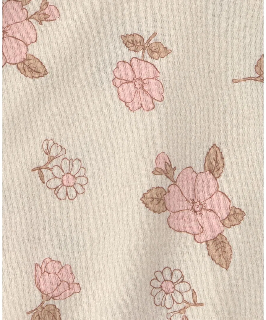 Комплект боди с коротким рукавом, с цветочным принтом и полосками Carter's, Pink Ivory — фото 4