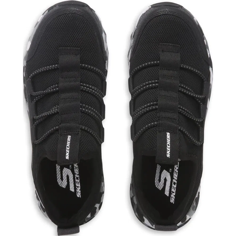 Детские спортивные кроссовки-слипоны Skechers, Black/White/Charcoal — фото 4