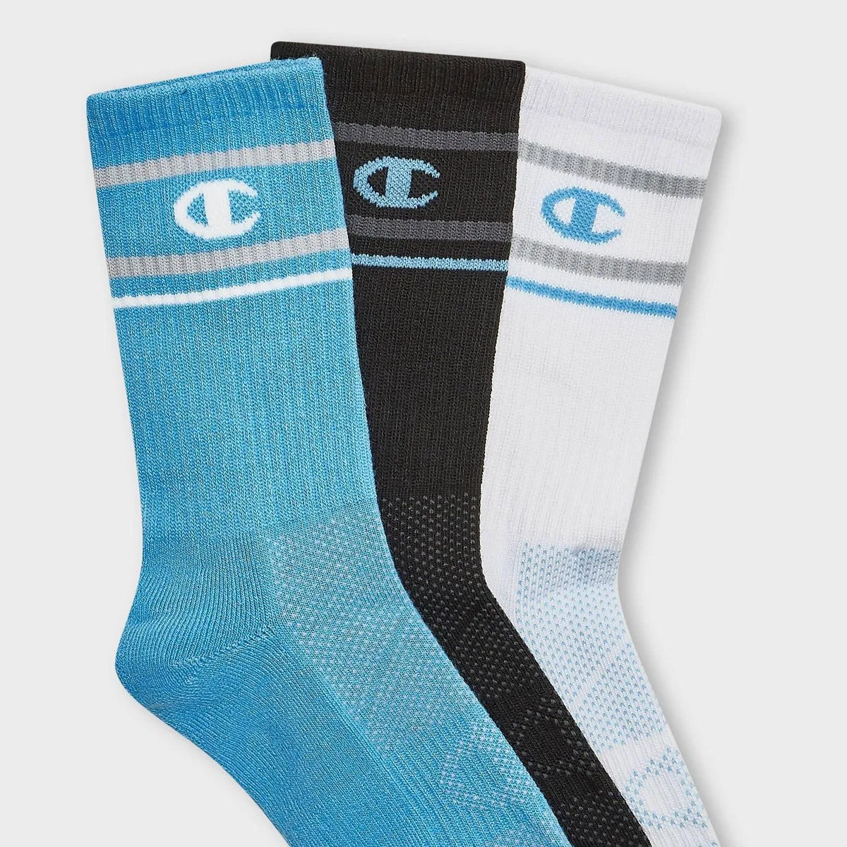 Детские носки для мальчиков спортивные 3 пары Champion Team/Sport Equipment, Blue Assorted — фото 2