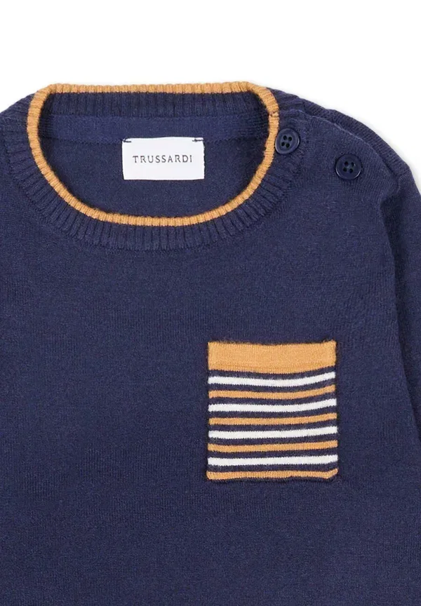 Джемпер с длинным рукавом Jumper Tru Trussardi Junior, синий — фото 3