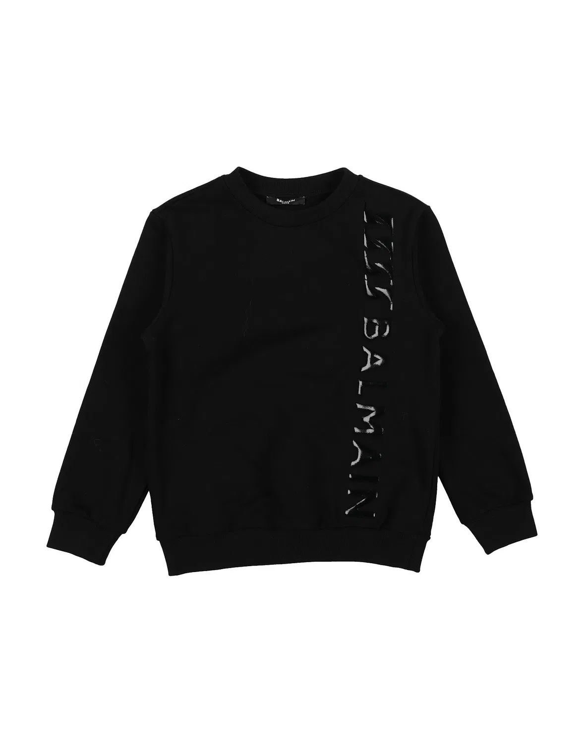 Детский свитшот с логотипом Balmain, черный