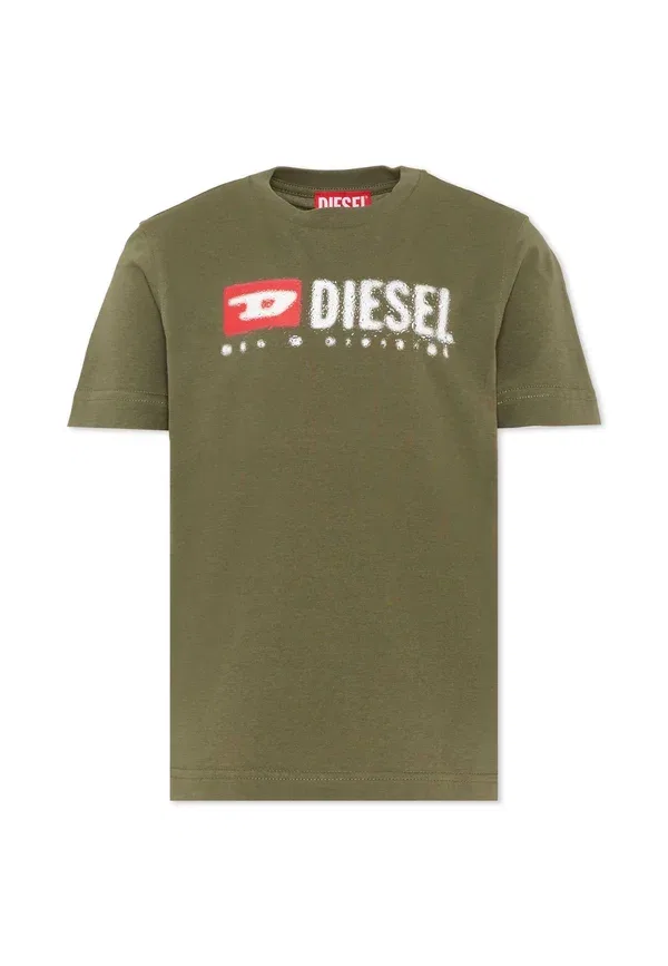 Футболка унисекс - футболка с принтом Diesel, зеленый